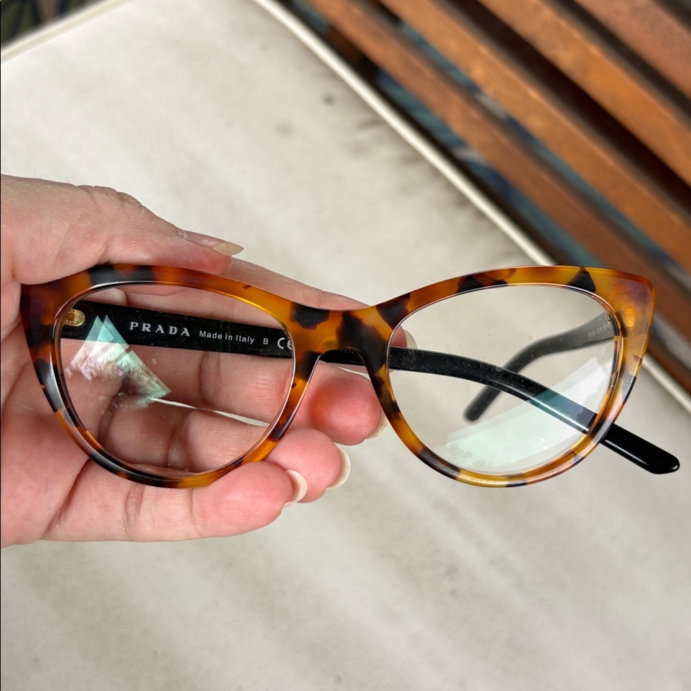 Prada Optical Frames Cat Eyeglasses Light Tortoise Color (Women’s)